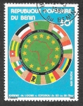 Stamps : Africa : Benin :  427 - Cumbre OCAM