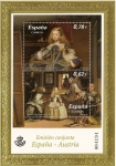 Sellos del Mundo : Europa : Espaa : Pinturas de Velazquez. Infanta Margarita Teresa y  las Meninas. Emision conjunta España Austria.