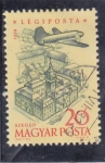 Stamps Hungary -  AVION SOBREVOLANDO SZEGED