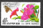 Stamps : Asia : North_Korea :  2647 - Mariposa y Planta