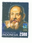 Stamps Indonesia -  Galileo Galilei  1564 -  1642