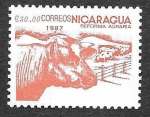 Stamps Nicaragua -  1612 - Reforma Agraria