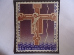 Stamps San Marino -  Crucifijo de Santa Croce - Oleo del Italiano:Cenni Di Pepo Cimabue (1240-1302)