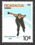 Sellos de America - Nicaragua -  1580 - JJOO de Invierno de Calgary´88