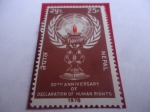 Stamps Nepal -  30° Aniversario de la Declaración de derechos Humanos.