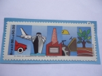 Stamps Brazil -  50 Años de Confederación de Industria - Productos Industriales - Dibujo de Marcio Rocha.