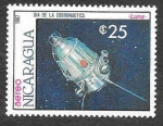 Stamps Nicaragua -  1658 - Día de la Cosmonáutica