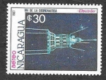 Stamps : America : Nicaragua :  1659 - Día de la Cosmonáutica