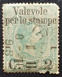 Sellos de Europa - Italia -  ITALY 1890 OPT VALEVOLE PER LE STAMPE