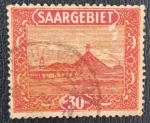 Stamps Germany -  SAARGEBIET - Slag pile at Volklingen