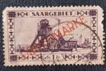 Stamps Germany -  SAARGEBIET - Colliery Shafthead  Overprint DIENSTMARKE