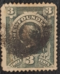 Sellos de America - Canad� -  Newfoundland - Queen Victoria 3 cents