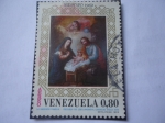 Stamps Venezuela -  Navidad 1969 - La Sagrada Familia - Escuela de los Landaeta Caracas , Siglo XVIII.