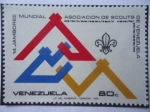 Sellos de America - Venezuela -  14 Jamboree Mundial - Asociación de Scouts de Venezuela - Emblemas.