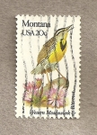 Stamps United States -  Flores y aves-Montana