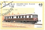 Stamps : Africa : Morocco :  tren