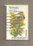 Stamps United States -  Flores y aves-Nebraska