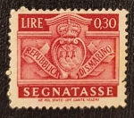 Stamps : Europe : San_Marino :  San Marino 1945 Segnatasse 0.30 Lire