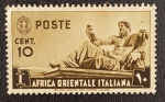 Stamps : Africa : Ethiopia :  1938, Africa Orientale Italiana - STATUE OF THE NILES 10 cent