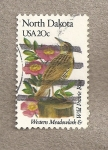 Stamps United States -  Flores y aves-North Dakota