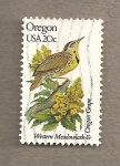 Sellos de America - Estados Unidos -  Flores y aves-Oregon