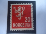 Stamps Norway -  Animales Heráldicos - León tipo II- 