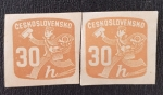 Stamps : Europe : Czechoslovakia :  Ceskoslovensko 30 haleru, Postman, 1945