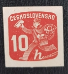 Sellos del Mundo : Europa : Checoslovaquia : Ceskoslovensko 10 haleru, Postman, 1945