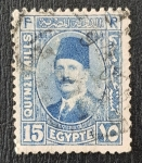 Stamps : Africa : Egypt :  King Fuad, 15 mills, 1927