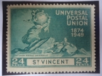 Sellos del Mundo : America : San_Vicente_y_las_Granadinas : Universal Postal Union, 1874-1949 - 75° Aniversario - Monumento-Berna.