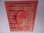 Sellos de Europa - Reino Unido -  King Eduardo VII (1841-1910)-del Reino Unido. One penny, 1902