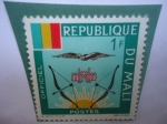 Sellos del Mundo : Africa : Mali : Escudo de Armas - Bandera y Escudo
