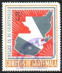 Stamps Guatemala -  MAPA  DE  GUATEMALA  Y  HONDURAS  BRITÁNICA