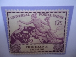 Stamps : America : Trinidad_y_Tobago :  U.P.U. - Universal Postal Union, 1874-1949 - 75° aniversario.