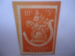 Stamps Belgium -  Estatua de San Martín - Serie:Alivio Invernal.