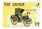 Stamps Gambia -  AUTOMÓVILES.  BENZ  VELO  1894.