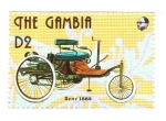 Stamps : Africa : Gambia :  AUTOMÓVILES.  BENZ  1885.