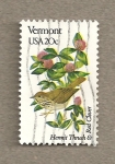 Sellos de America - Estados Unidos -  Flores y aves-Vermont