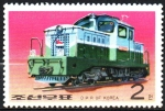 Stamps North Korea -  LOCOMOTORAS.  LOCOMOTORA  DIESEL  PULGUNGI.                