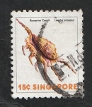 Sellos del Mundo : Asia : Singapur : 265 - Concha, Lambis scorpius
