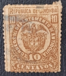 Sellos de America - Colombia -  Departamento de Antioquia, 10 centavos, 1893