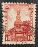 Stamps : America : Mexico :  Cuauhtemoc Memorial, 1923, 10 c
