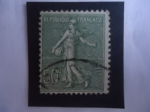 Stamps France -  Seme Lignée - Semeuse Lined Background