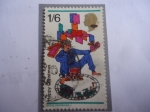 Stamps United Kingdom -  Christmas 1968 - Children's - Toys-Train - Tren de Juguete.