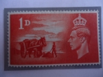 Stamps United Kingdom -  Islas del Canal-1945/48-3er. Aniversario de la liberación de las Islas del Canal de los Alemanes-