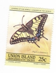 Stamps Saint Vincent and the Grenadines -  Mariposa. Papilio Machaon