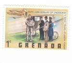 Stamps Grenada -  50 aniversario del vuelo transatlántico Lindbergh