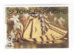 Stamps S�o Tom� and Pr�ncipe -  Mariposa. Papilio Rutulus
