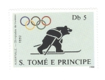 Stamps So Tom and Prncipe -  Alberville, Olimpiadas de invierno