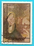 Stamps : Asia : United_Arab_Emirates :  AJMAN - Pintura religiosa - Natividad
